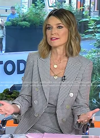 Savannah’s gingham check blazer and dress on Today