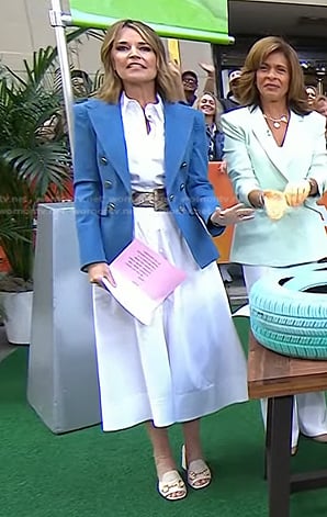 Savannah’s white dress and denim blazer on Today