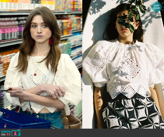 Sea Vlada Top worn by Chloe Lake (Natalia Dyer) on Based on a True Story