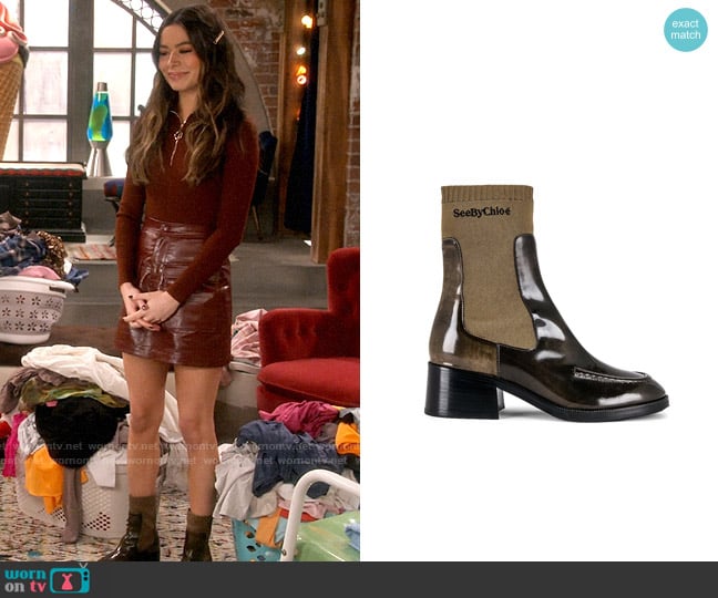 See by Chloe Wendy Boot worn by Carly Shay (Miranda Cosgrove) on iCarly