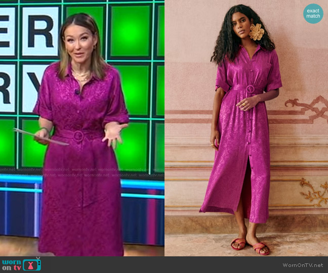 Sezane Dora Dress worn by Eva Pilgrim on Good Morning America