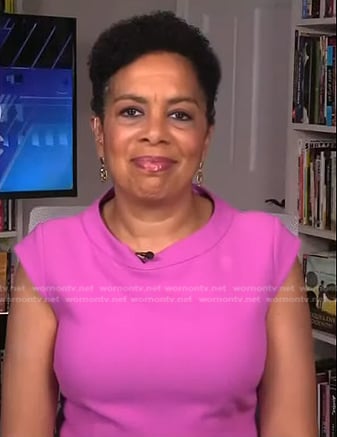 Sharon Epperson’s pink cap sleeve dres on NBC News Daily