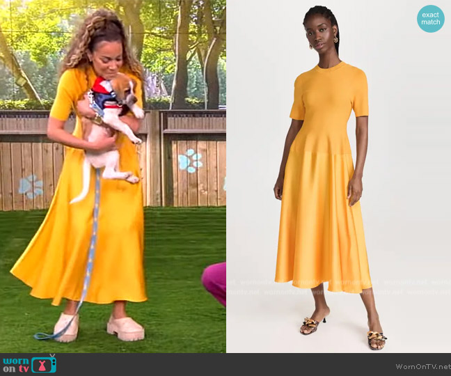 Simkhai Marionne Mixed Media Dress worn by Sunny Hostin on The View