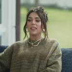 Sistine’s green marled sweater on The Family Stallone