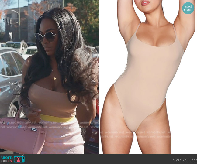 Skims Fits Everybody Bodysuit worn by Kenya Moore on The Real Housewives of Atlanta