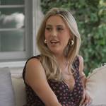 Sophia’s black strawberry print dress on The Family Stallone