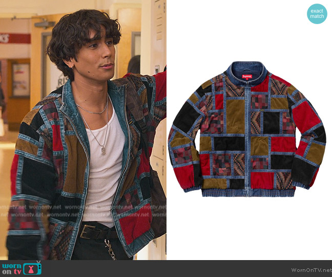 WornOnTV: Ethan's patchwork denim jacket on Never Have I