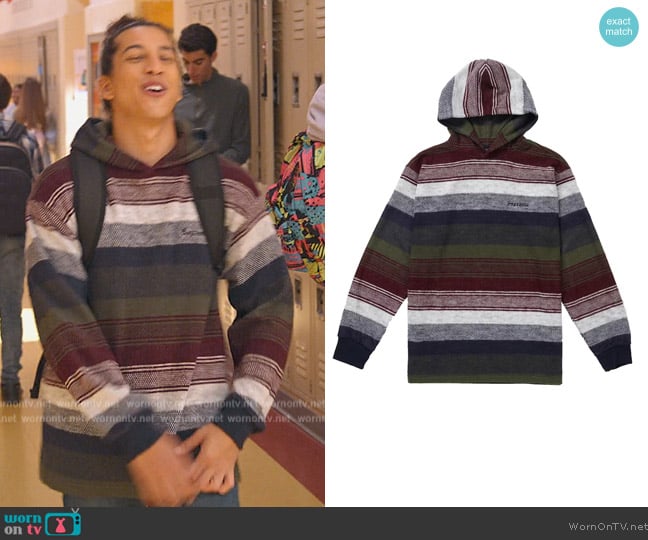 Supreme Knit Stripe Hooded worn by (Benjamin Norris) on Never Have I Ever