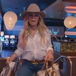 Tamra’s monogram print bag on The Real Housewives of Orange County