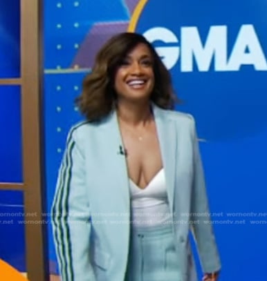 Tammy Townsend’s side stripe pant suit on Good Morning America