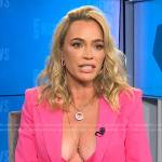 Teddi Mellencamp Arroyave’s pink double breasted blazer on E! News