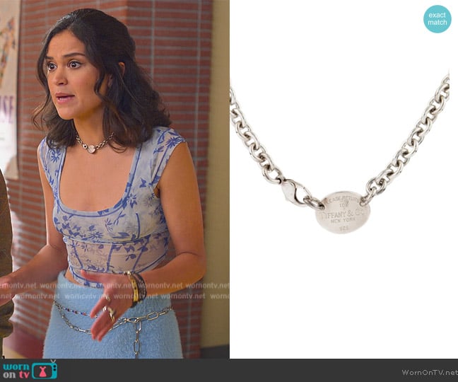 Tiffany and Co Return to Tiffany Necklace worn by (Victoria Moroles) on Never Have I Ever