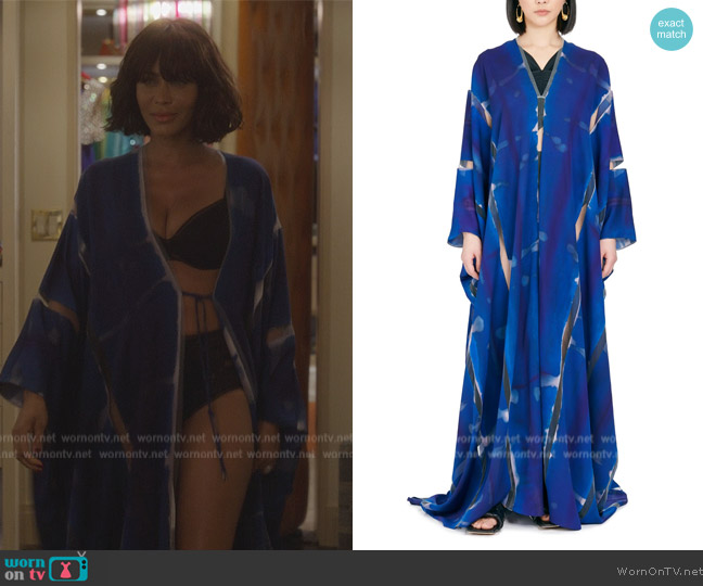 Tom Ford Tie and dye kaftan dress worn by Lisa Todd Wexley (Nicole Ari Parker) on And Just Like That