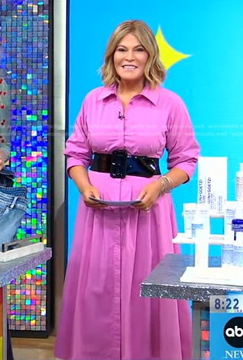 Tory Johnson’s pink shirtdress on Good Morning America