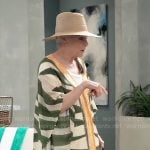 Tracy’s green printed kaftan on General Hospital