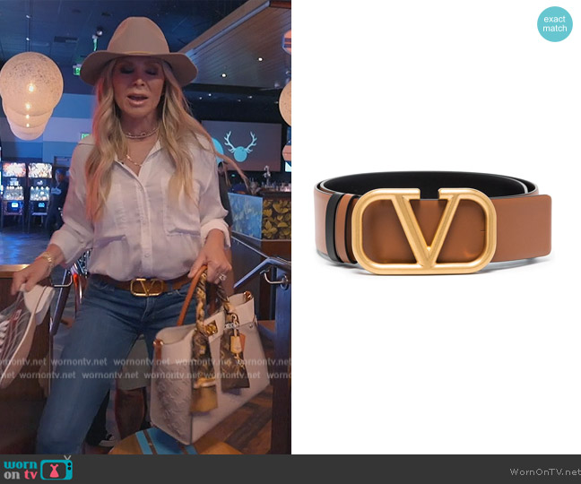 Valentino VLogo Signature reversible belt worn by Tamra Judge on The Real Housewives of Orange County