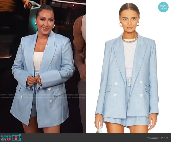 Veronica Beard Braeton Dickey Jacket worn by Adrienne Houghton on E! News