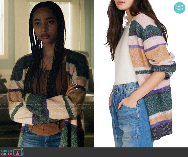 Veronica Beard Elizabeth Striped Cardigan worn by Natalie Lane Irons (Tayler Buck) on Superman and Lois