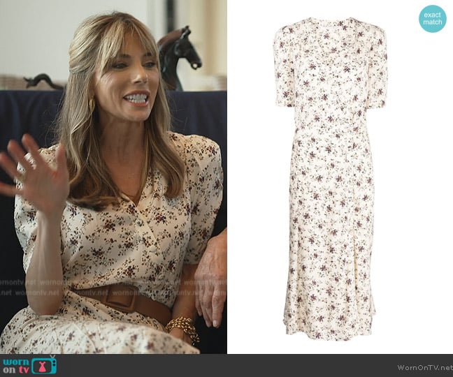 Veronica Beard Floral Print Dress worn by Jennifer Flavin Stallone on The Family Stallone