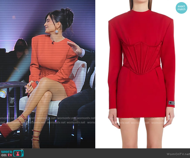Versace Wool gabardine minidress worn by Kylie Jenner (Kylie Jenner) on The Kardashians