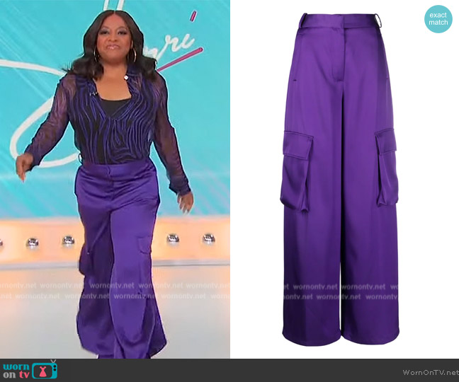 Versace Satin Cargo Pants worn by Sherri Shepherd on Sherri