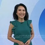 Vicky’s teal green ruffle jumpsuit on Today
