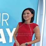 Vicky’s red zip detail dress on Today