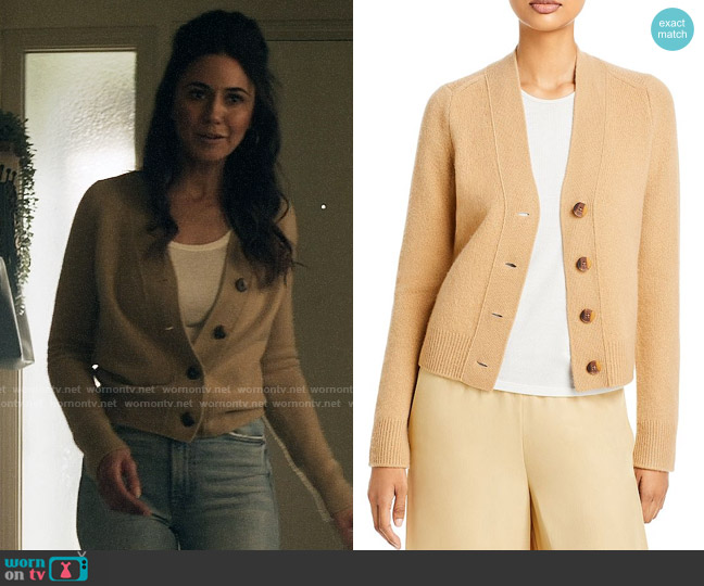 Vince Shrunken Cashmere Cardigan worn by Lana Lang Cushing (Emmanuelle Chriqui) on Superman and Lois