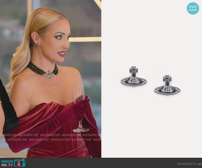 Vivienne Westwood Pina Bas Relief Earrings worn by Maya Vander on Selling Sunset
