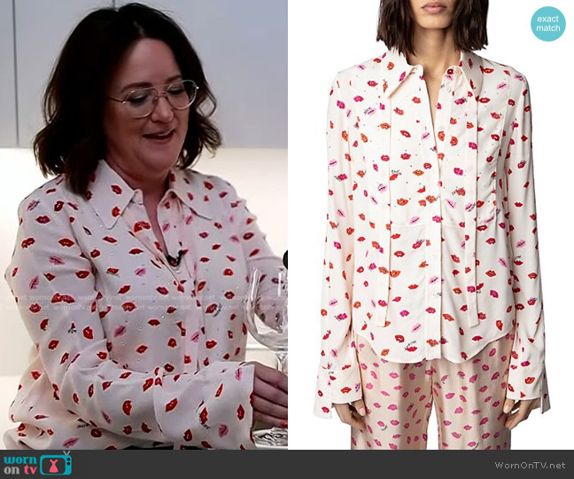 Zadig & Voltaire Tessi Blouse worn by Helen Ellis on Today