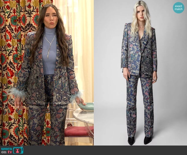 Zadig & Voltaire Visko Jacket in Flag worn by Tinsley (Patty Guggenheim) on iCarly