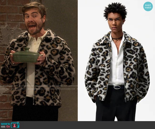 Zara Animal Pattern Jacquard Jacket worn by Dimitri-Pascual (Jeffery Self) on iCarly