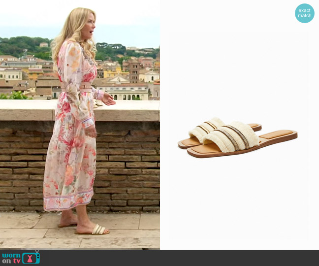 Zara Flat Sandals with Fringe worn by Brooke Logan (Katherine Kelly Lang) on The Bold and the Beautiful