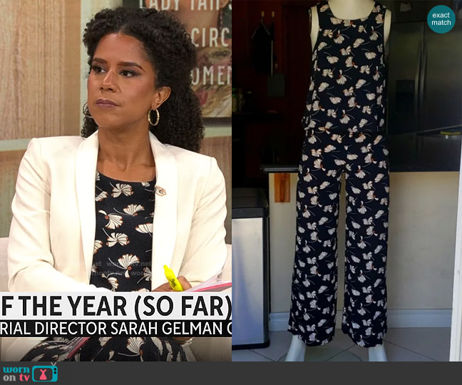 Zara Floral Top and Pants worn by Adriana Diaz on CBS Mornings
