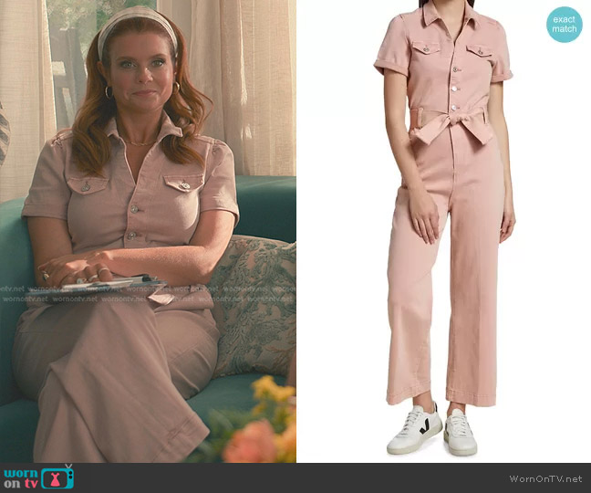 Paige Anessa Belted Jumpsuit worn by Maddie Townsend (JoAnna Garcia Swisher) on Sweet Magnolias