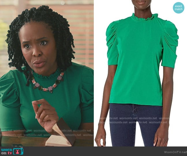 Cece Puff Sleeve Key Item Knit Top worn by (Brittany L. Smith) on Sweet Magnolias