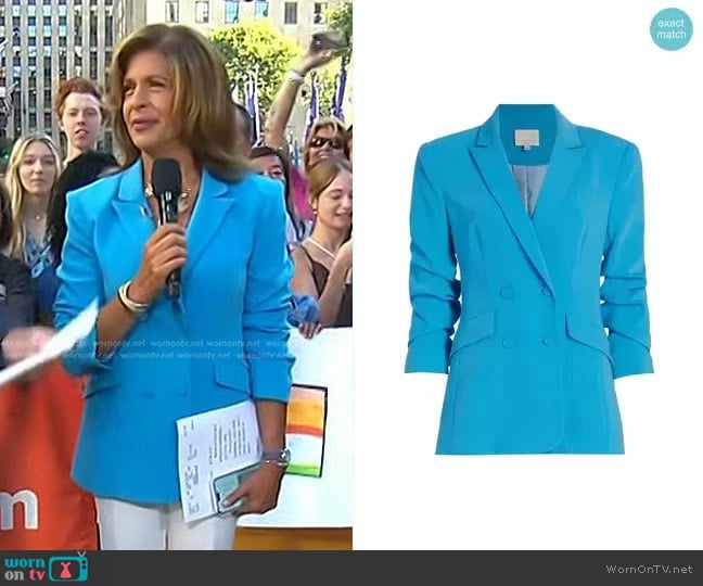 Cinq a Sept Marta Cami in Atomic Blue worn by Hoda Kotb on Today