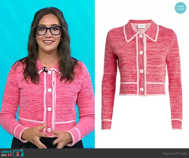 Claudie Pierlot Cotton-Rich Cropped Cardigan worn by Savannah Sellers on Today