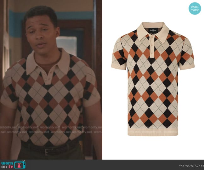 Collectif Argyle Polo worn by (Karl Walcott) on Riverdale