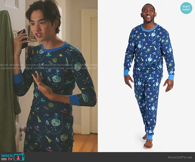 The Company Store Organic Cotton Space Pajama Set worn by Steven (Sean Kaufman) on The Summer I Turned Pretty