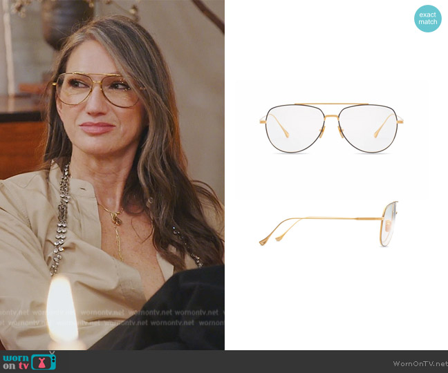 Dita x Jenna Lyons Flight 004 Eye Glasses worn by Jenna Lyons on The Real Housewives of New York City