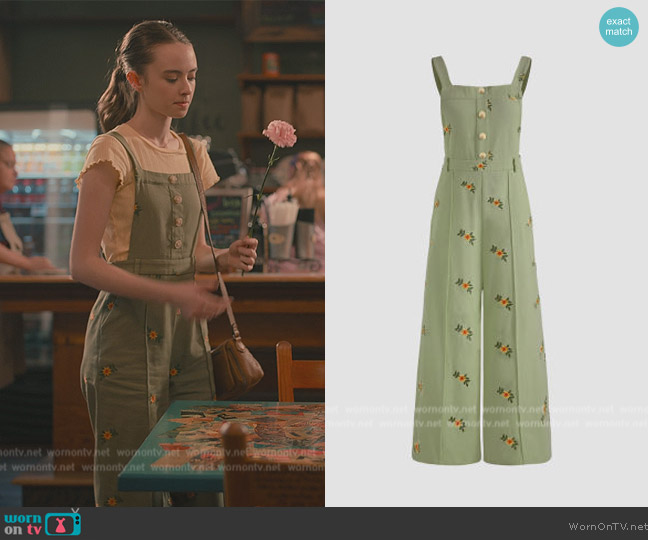 Cider Ditsy Floral Square Neck Jumpsuit worn by (Simone Lockhart) on Sweet Magnolias