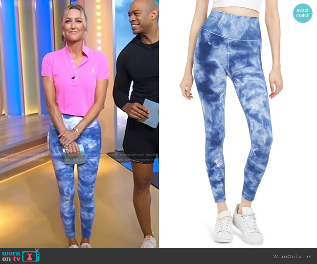 Free People Movement Good Karma Tie-Dye Leggings worn by Lara Spencer on Good Morning America