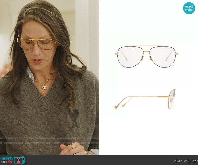 Dita x Jenna Lyons Flight 004 Eye Glasses worn by Jenna Lyons on The Real Housewives of New York City