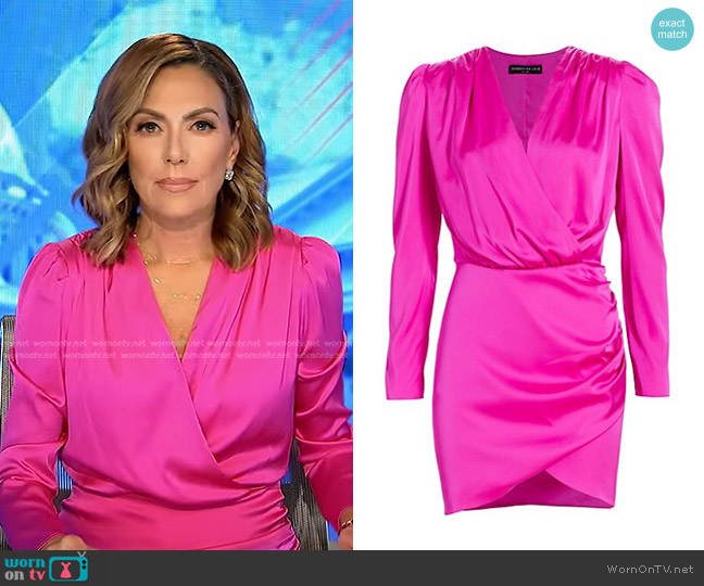 Generation Love Miley Satin Wrap Dress worn by Kyra Phillips on Good Morning America