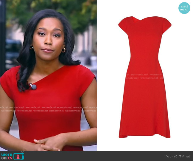 L.K. Bennett Ire Fit and flare Dress worn by Rachel Scott on Good Morning America