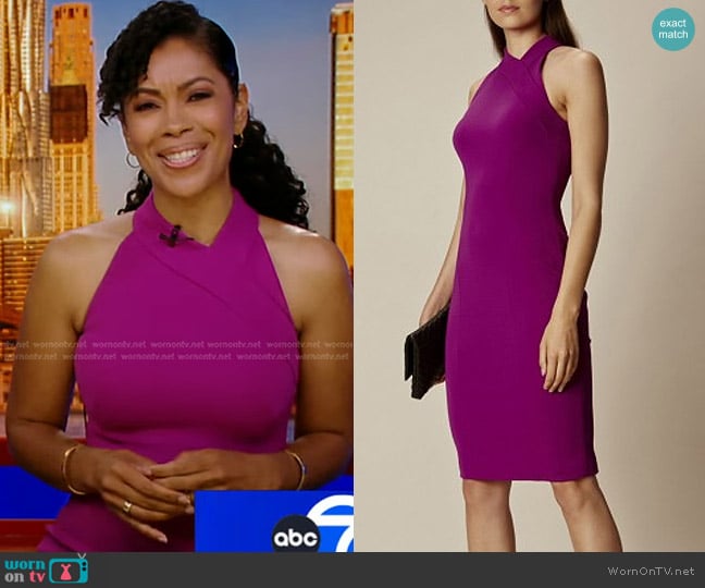 Karen Millen Cut-Out Pencil Dress worn by Shirleen Allicot on Good Morning America