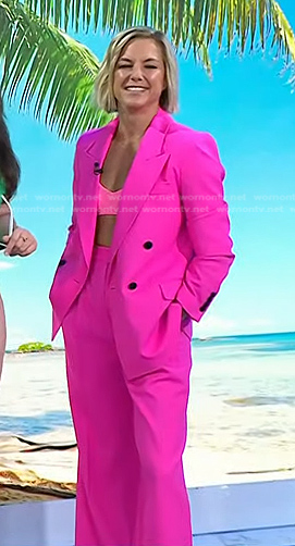 Liz Baker Plosser’s hot pink pant suit on Today