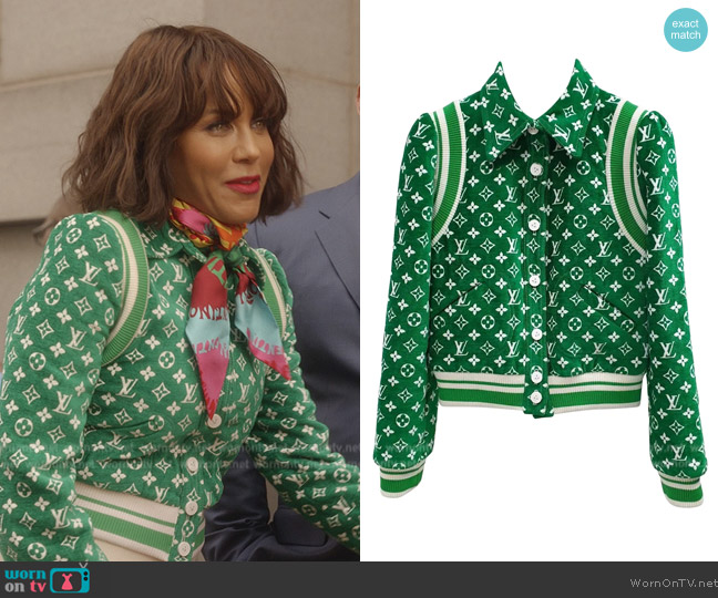 Louis Vuitton Towelling Monogram Bomber Jacket worn by Lisa Todd Wexley (Nicole Ari Parker) on And Just Like That