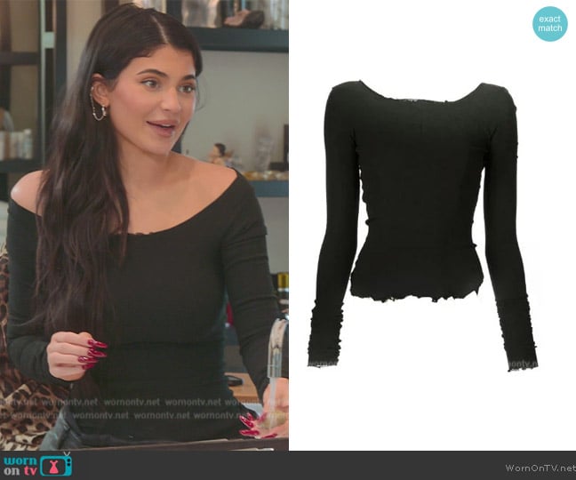 Marc Le Bihan Distressed Top worn by Kylie Jenner (Kylie Jenner) on The Kardashians